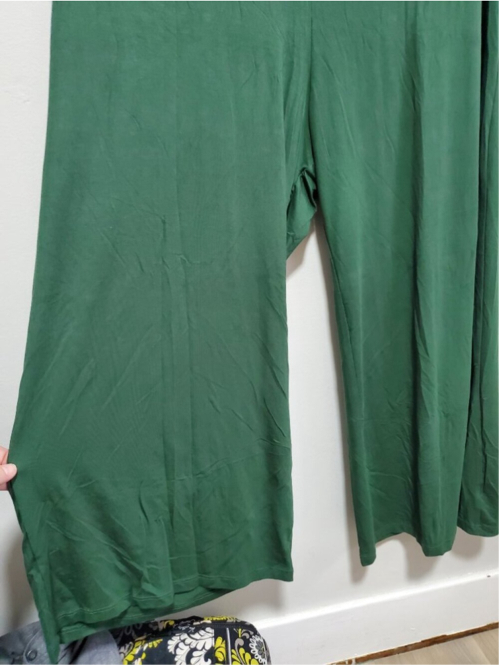 JACKSON ROWE NWT Halter Neck Wide Leg Jumpsuit Green Large Open Back Flowy Soft - Picture 5 of 14
